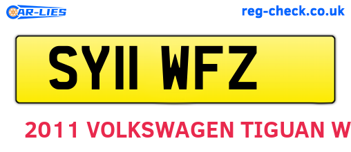 SY11WFZ are the vehicle registration plates.