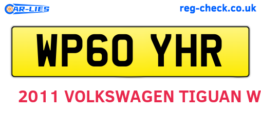 WP60YHR are the vehicle registration plates.