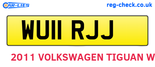 WU11RJJ are the vehicle registration plates.