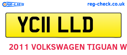 YC11LLD are the vehicle registration plates.