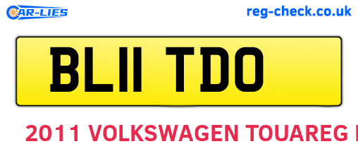BL11TDO are the vehicle registration plates.