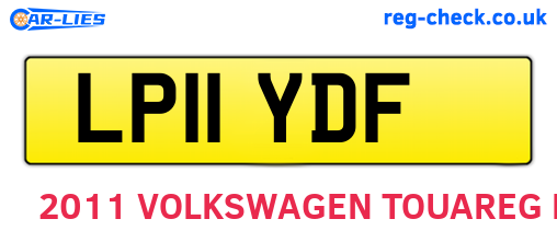 LP11YDF are the vehicle registration plates.
