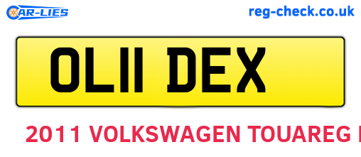 OL11DEX are the vehicle registration plates.