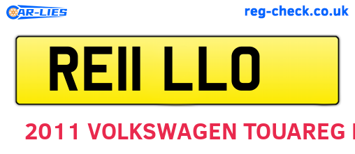 RE11LLO are the vehicle registration plates.