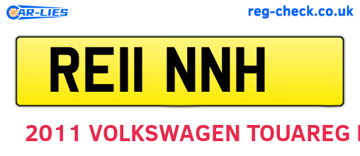 RE11NNH are the vehicle registration plates.