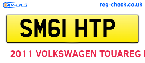 SM61HTP are the vehicle registration plates.