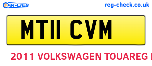 MT11CVM are the vehicle registration plates.