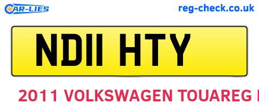 ND11HTY are the vehicle registration plates.