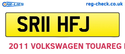 SR11HFJ are the vehicle registration plates.