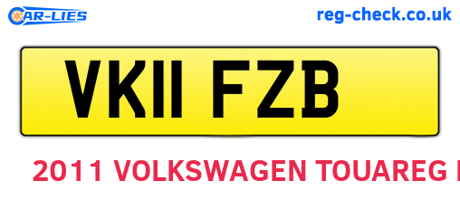 VK11FZB are the vehicle registration plates.