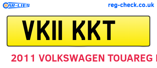 VK11KKT are the vehicle registration plates.