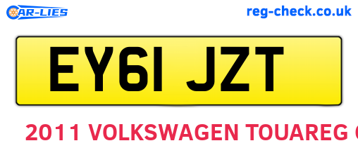 EY61JZT are the vehicle registration plates.