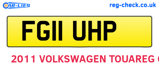 FG11UHP are the vehicle registration plates.