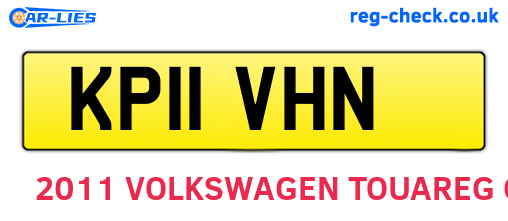 KP11VHN are the vehicle registration plates.
