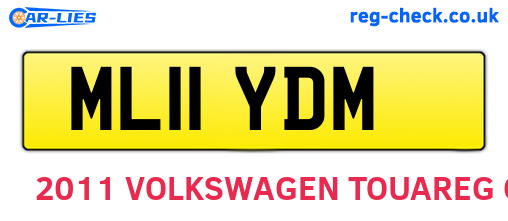 ML11YDM are the vehicle registration plates.