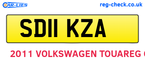 SD11KZA are the vehicle registration plates.