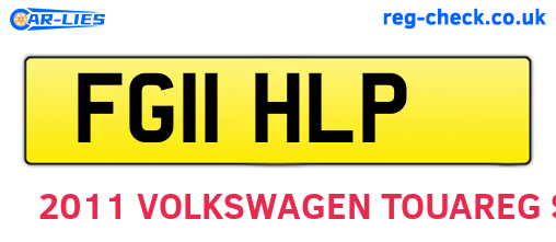 FG11HLP are the vehicle registration plates.