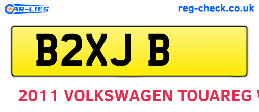 B2XJB are the vehicle registration plates.