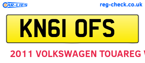 KN61OFS are the vehicle registration plates.