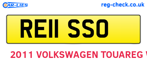 RE11SSO are the vehicle registration plates.