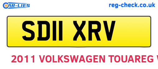 SD11XRV are the vehicle registration plates.