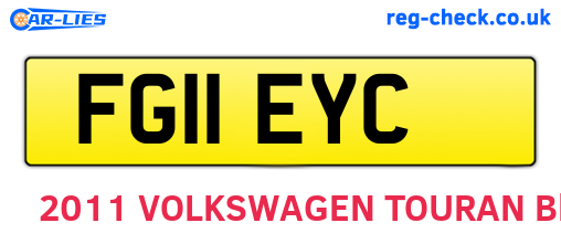 FG11EYC are the vehicle registration plates.