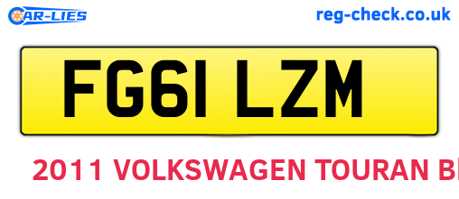 FG61LZM are the vehicle registration plates.