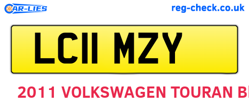 LC11MZY are the vehicle registration plates.