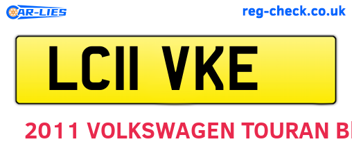 LC11VKE are the vehicle registration plates.