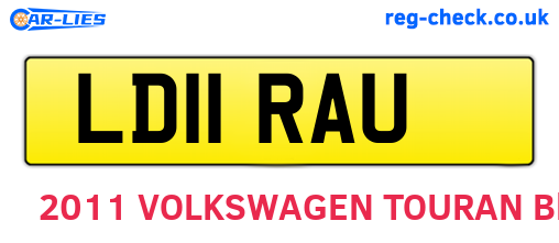 LD11RAU are the vehicle registration plates.