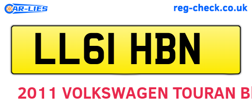 LL61HBN are the vehicle registration plates.