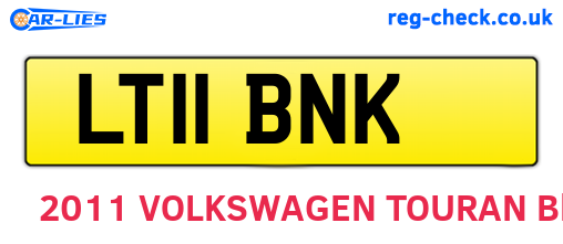 LT11BNK are the vehicle registration plates.