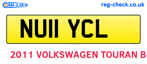 NU11YCL are the vehicle registration plates.