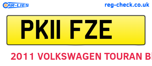 PK11FZE are the vehicle registration plates.