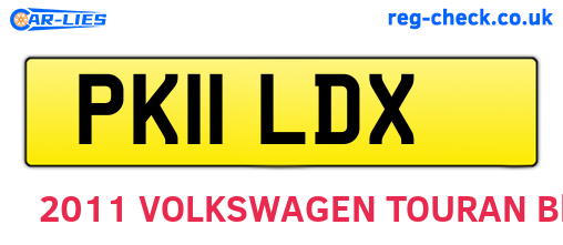 PK11LDX are the vehicle registration plates.