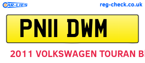 PN11DWM are the vehicle registration plates.