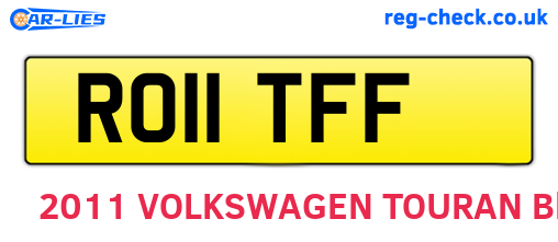 RO11TFF are the vehicle registration plates.