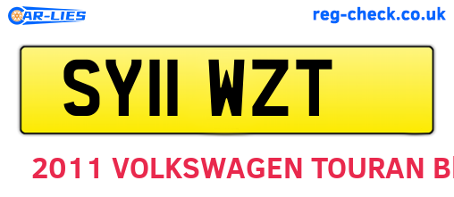 SY11WZT are the vehicle registration plates.