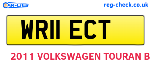 WR11ECT are the vehicle registration plates.