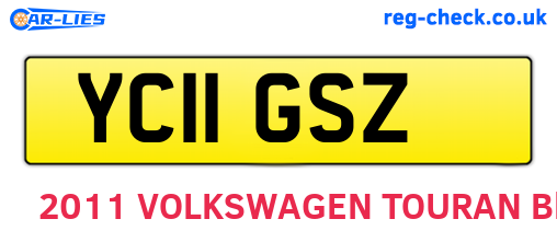 YC11GSZ are the vehicle registration plates.
