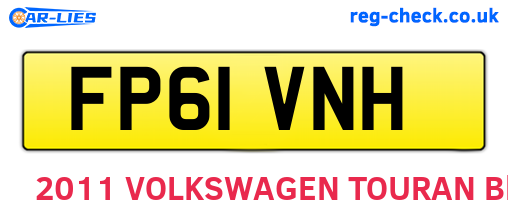 FP61VNH are the vehicle registration plates.