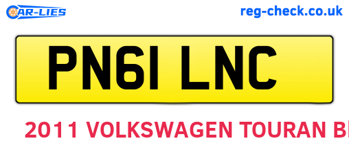 PN61LNC are the vehicle registration plates.