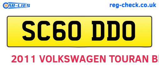 SC60DDO are the vehicle registration plates.