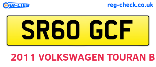SR60GCF are the vehicle registration plates.