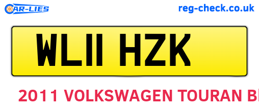 WL11HZK are the vehicle registration plates.