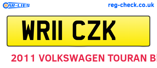 WR11CZK are the vehicle registration plates.