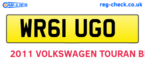 WR61UGO are the vehicle registration plates.