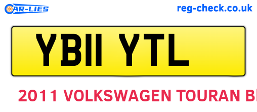 YB11YTL are the vehicle registration plates.