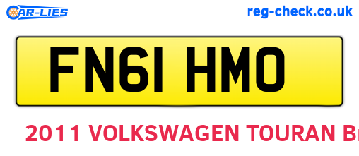 FN61HMO are the vehicle registration plates.