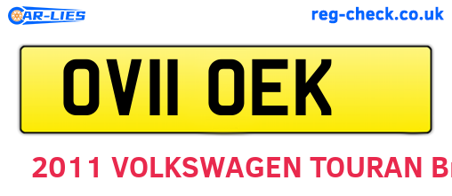 OV11OEK are the vehicle registration plates.
